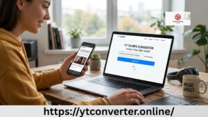 Online YouTube to MP3 converter interface showing fast audio extraction process
